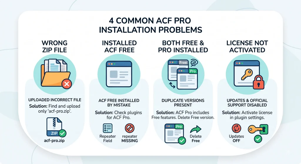 ACF Pro Installation Problems You May Run Into