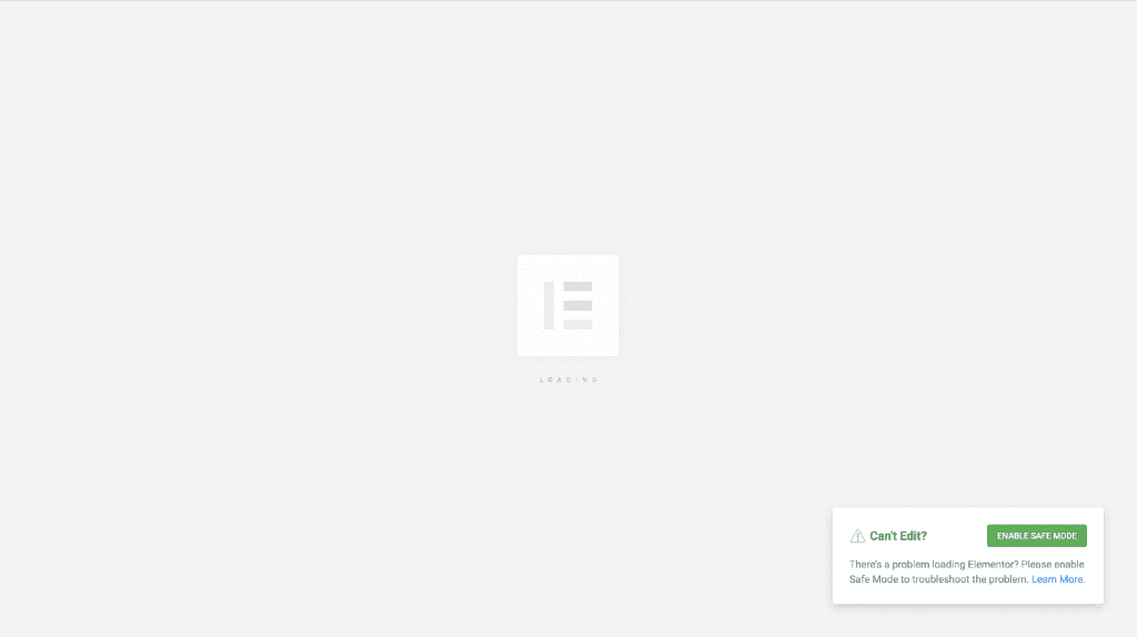 elementor loading issue