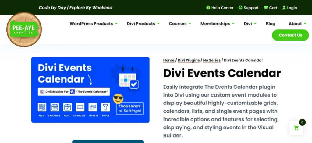 Divi Events Calendar