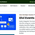 Divi Events Calendar