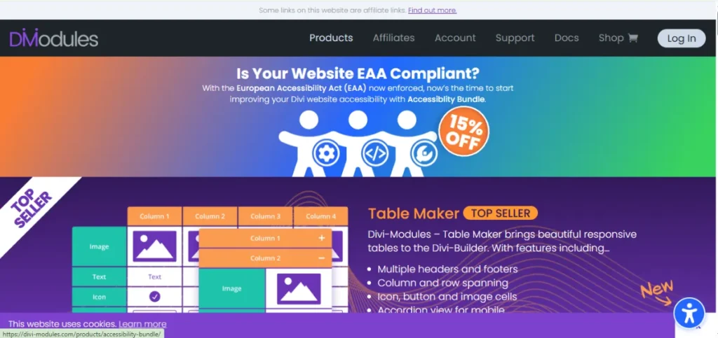 Divi-Modules – Table Maker