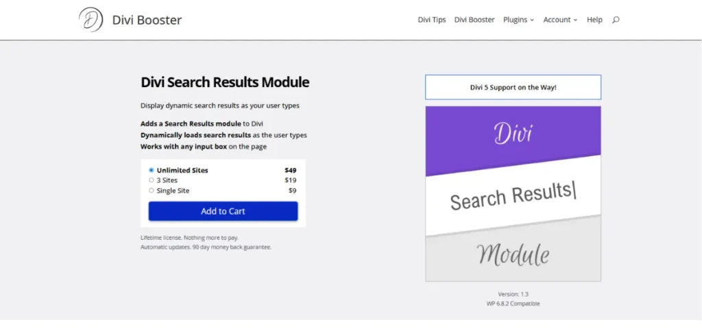 Divi Search Results Module