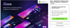 Acco – Blockchain Cryptocurrency & Bitcoin Elementor Template Kit