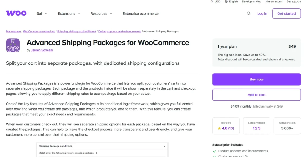 Advanced Shipping Packages for WooCommerce