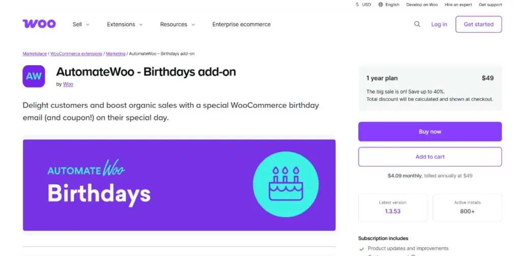 AutomateWoo – Birthdays Add-on