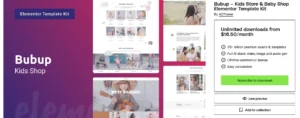 Bubup — Kids Store & Baby Shop Elementor Template Kit