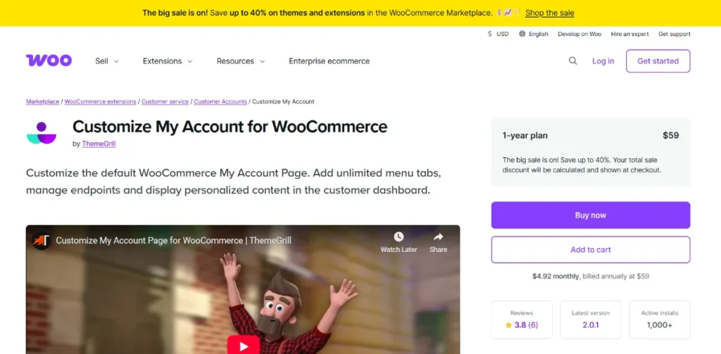 Customize My Account Page For Woocommerce