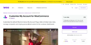 Customize My Account Page For Woocommerce