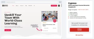 Cypress – Online Learning & Courses Elementor Template Kit
