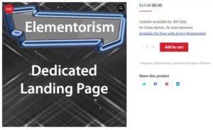 Elementorism Dedicated Landing Page