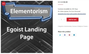 Elementorism Egoist Landing Page