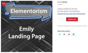 Elementorism Emily Landing Page
