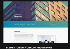 Elementorism Monaco Landing Page