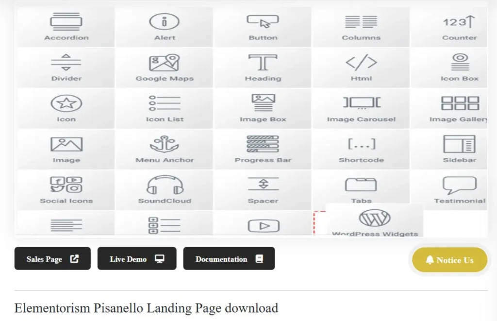 Elementorism Pisanello Landing Page