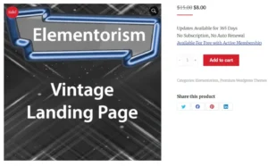 Elementorism Vintage Landing Page