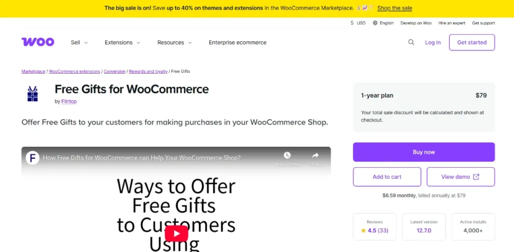 Free Gifts for WooCommerce