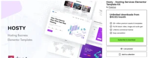 Hosty – Hosting Services Elementor Template Kit