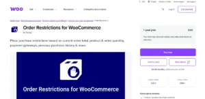Order Restrictions For WooCommerce