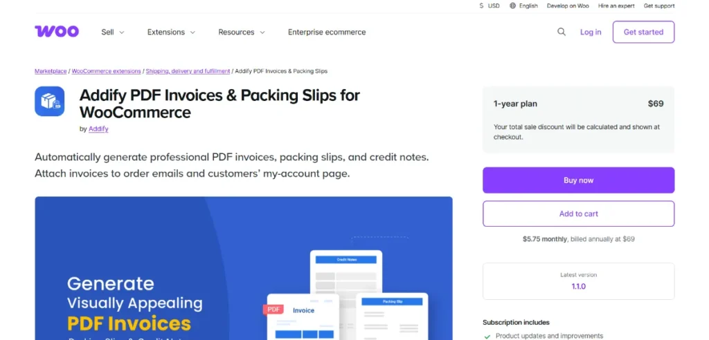 PDF Invoices & Packing Slips for WooCommerce – Professional