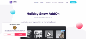 Slider Revolution Holiday Snow