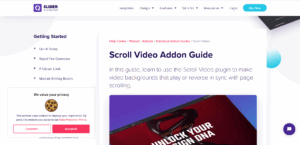 Slider Revolution Scroll Video Add-On