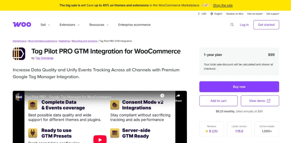 Tag Pilot PRO – Google Tag Manager Integration for WooCommerce