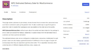 WPC Estimated Delivery Date for WooCommerce (Premium)