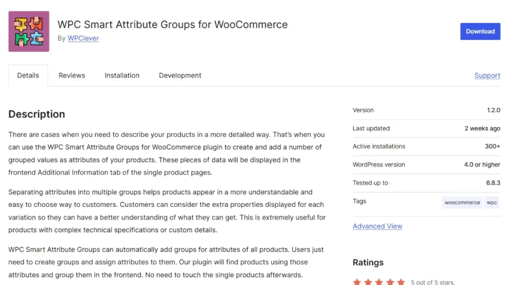 WPC Smart Attribute Groups for WooCommerce (Premium)