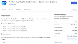 WooCommerce Color or Image Variation Swatches