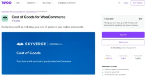 WooCommerce Cost of Goods
