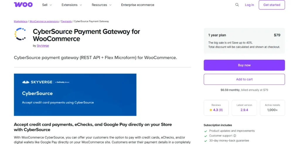 WooCommerce CyberSource Gateway