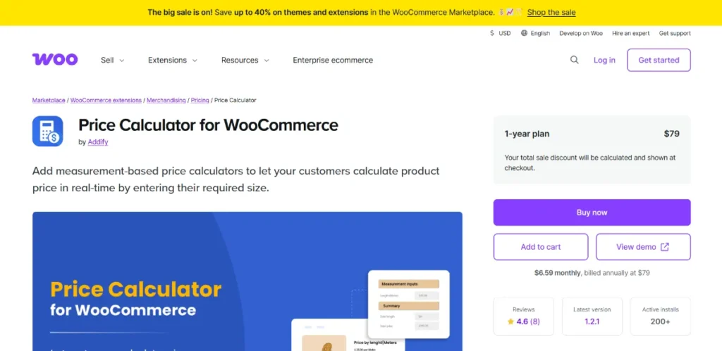 WooCommerce Measurement Price Calculator