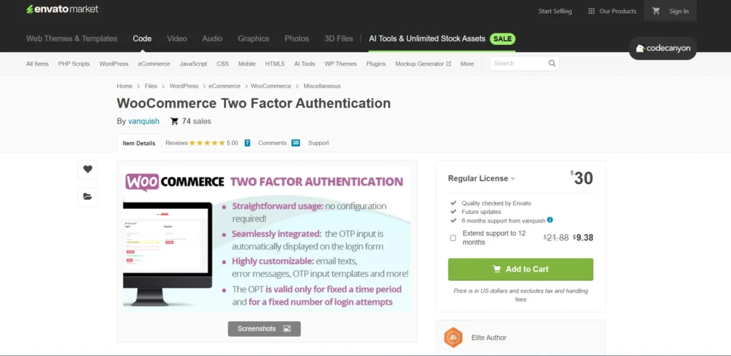 WooCommerce Two Factor Authentication
