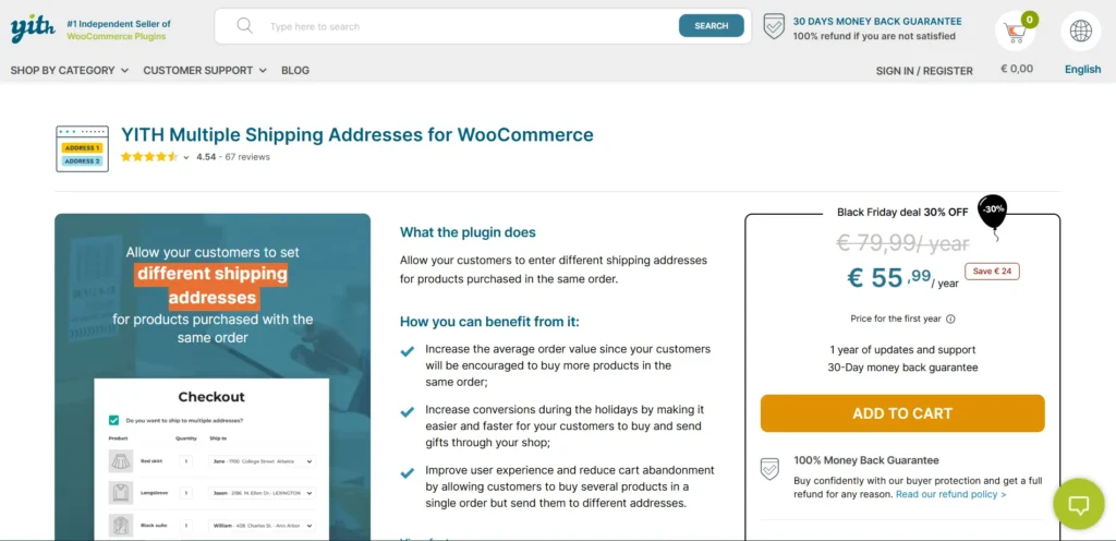 YITH Multiple Shipping Addresses for WooCommerce