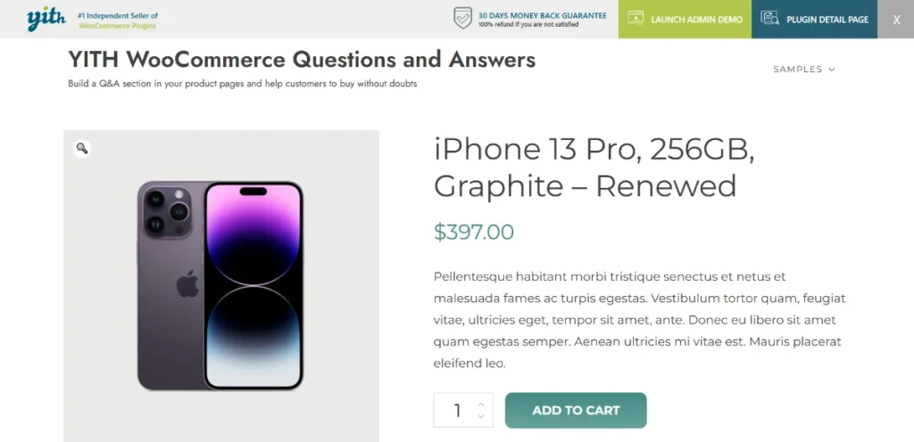 YITH WooCommerce Questions and Answers