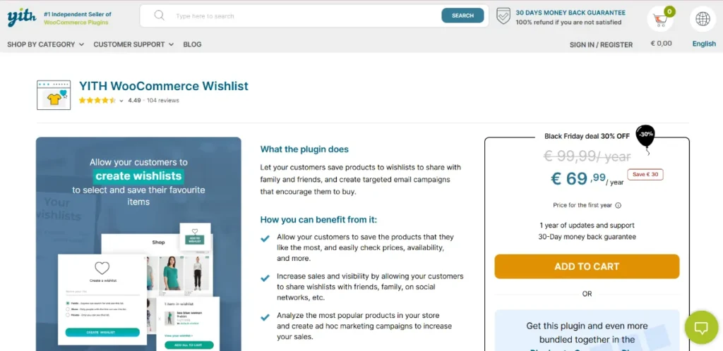 YITH WooCommerce Wishlist Premium