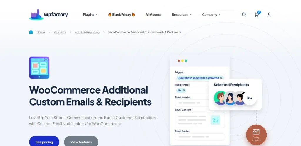 Additional Custom Emails for WooCommerce Pro