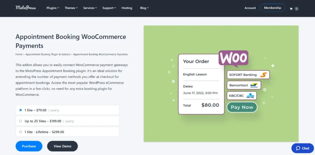 Appointment Booking WooCommerce Payments