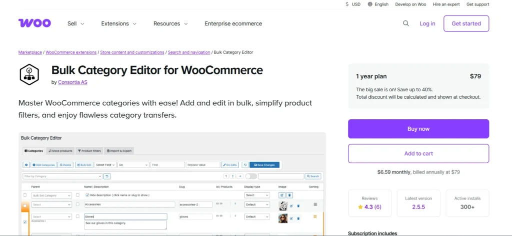Bulk Category Editor for WooCommerce
