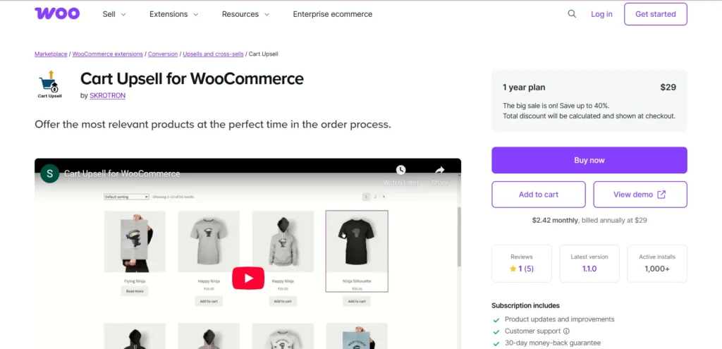 Cart Upsell for WooCommerce