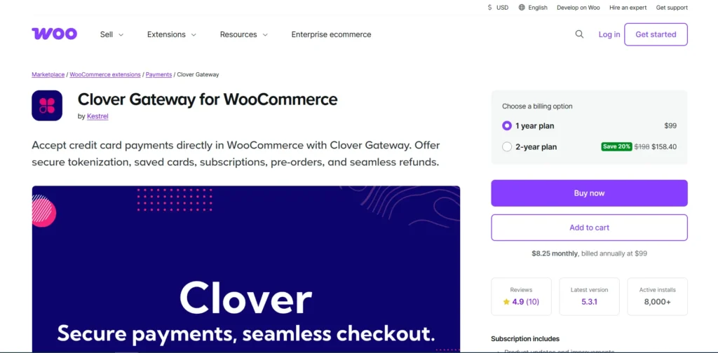 Clover for WooCommerce