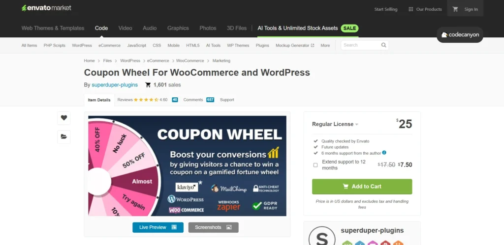 Coupon Wheel For WooCommerce and WordPress