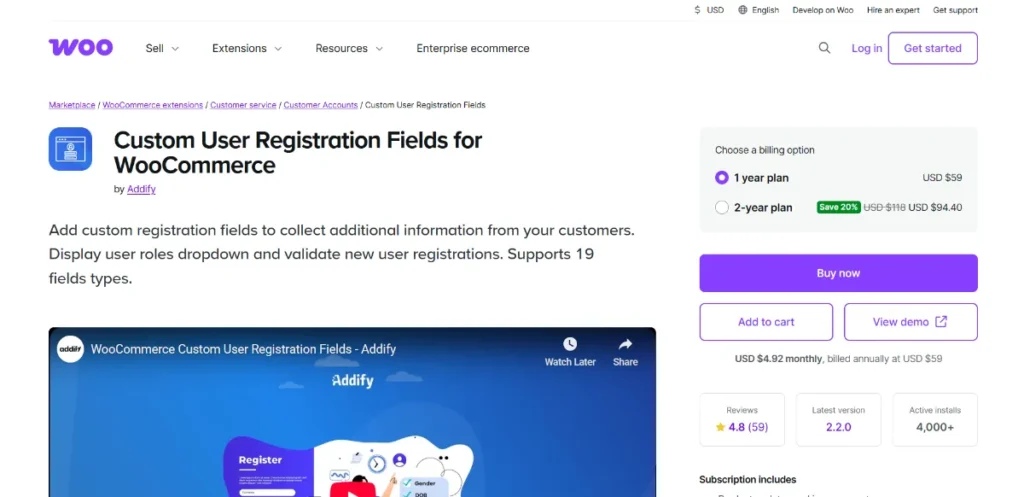 Custom User Registration Fields for WooCommerce