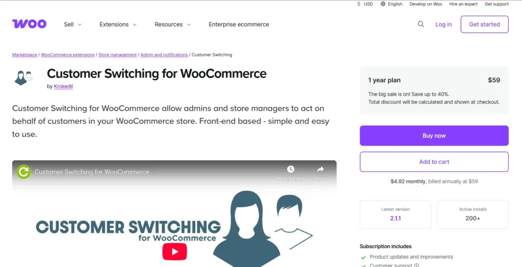 Customer Switching for WooCommerce