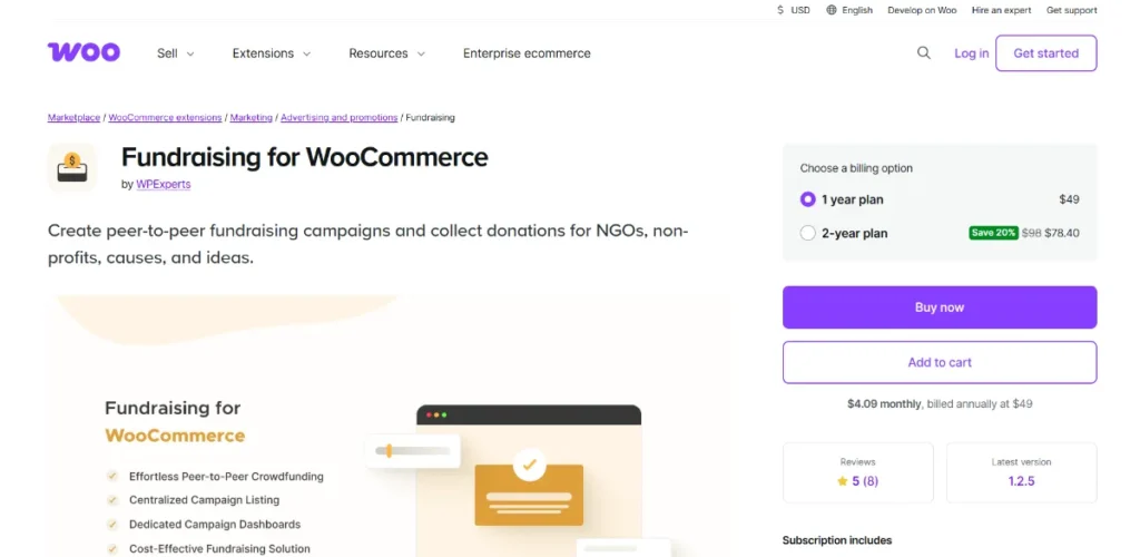 Fundraising For Woocommerce