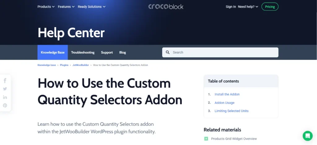 Jet WooCommerce Qty Input