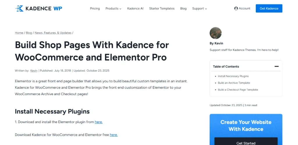 Kadence Woocommerce Elementor Pro