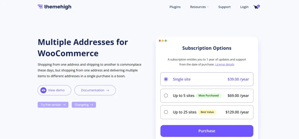Multiple Shipping Addresses for WooCommerce (Address Book) – PRO