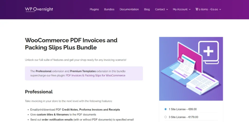PDF Invoices & Packing Slips for WooCommerce