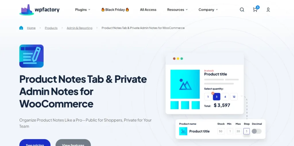Product Notes for WooCommerce Pro